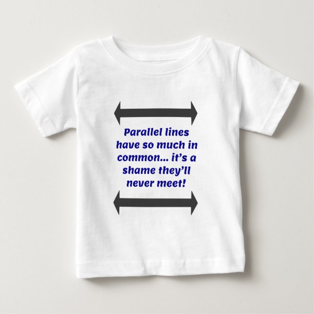 Camiseta Piada de Matemática de Linhas Paralelas (Frente)