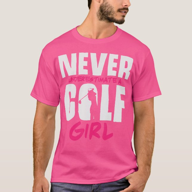 Camiseta Piada de Menina de Golfe Dizer Clube de Golfe Mulh (Frente)