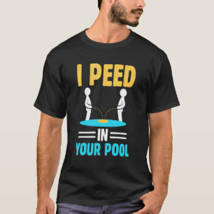 Camiseta Piada  De Nadação Da Piscina Da Tripulação De Pisc