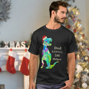 Camiseta Piada de Natal de Dinossauro Engraçada para Papai