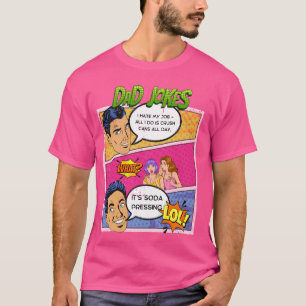 Camiseta Piada de Pai de banda desenhada antiga na escola, 