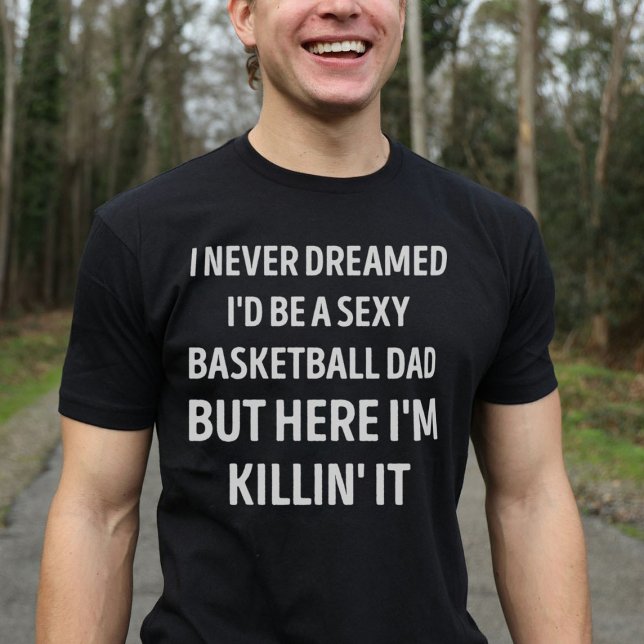 Camiseta Piada de Pai Engraçado de Basquete (Criador carregado)