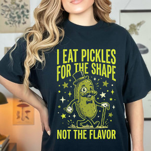 Camiseta Piada de Pepino Engraçada Como Eu Como Pepinos Por