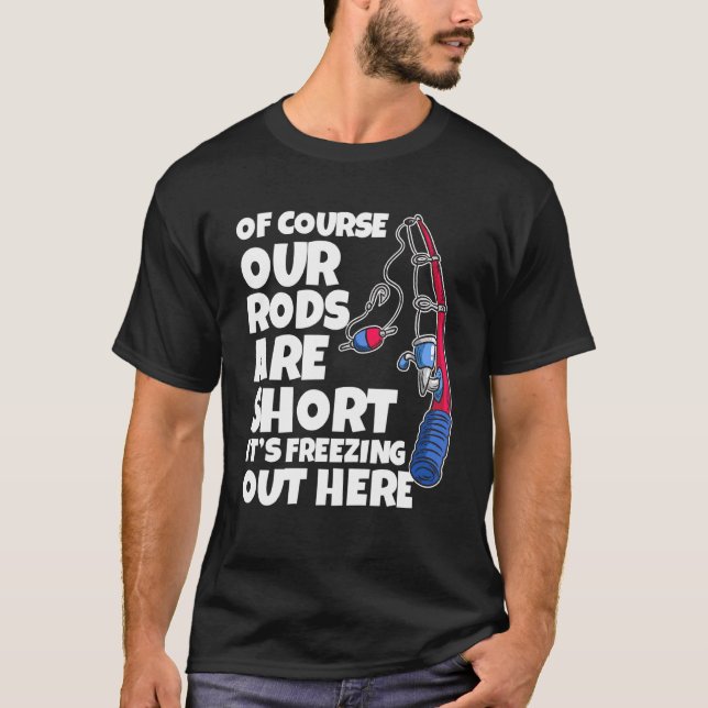 Camiseta Piada de pesca no gelo para homens (Frente)