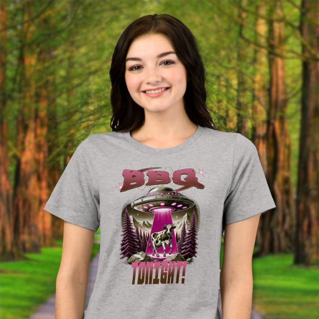 Camiseta Piada de rapto de CHURRASCO alienígena (Criador carregado)