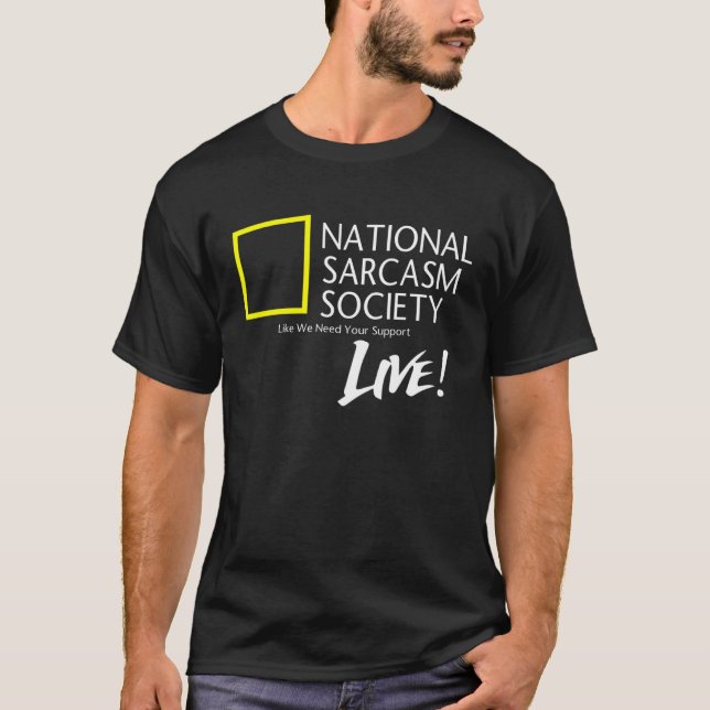 Camiseta Piada de Sarcasmo  SOCIEDADE NACIONAL DE SARCASMO (Frente)