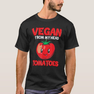 Camiseta Piada de Tomate Vegana Vegetariana Fofa de Cabeça