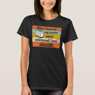 Camiseta Piada de torradeira chocante, eletricidade intelig