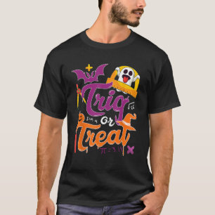 Camiseta Piada de Trig Halloween Doces ou Travessuras Prof