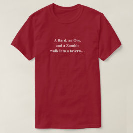 Camiseta Piada de Zumbi Inacabada Divertida Com Texto Branc