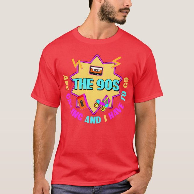 Camiseta Piada dos anos 90 Presente Retro Disco 1990 (Frente)