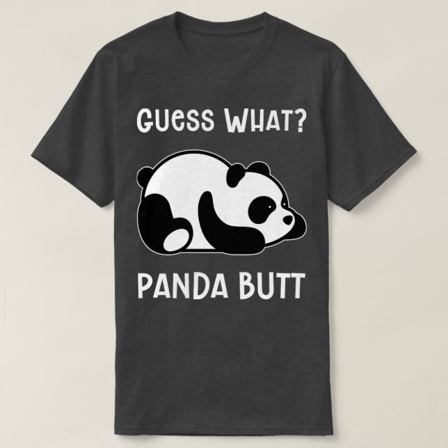 Camiseta Piada Engraçada Adivinha Que Bumbum De Panda (Frente do Design)