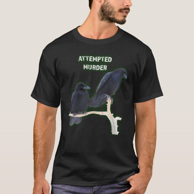 Camiseta Piada engraçada da ornitologia dos corvos da (Frente)