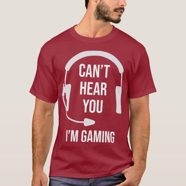 Camiseta Piada Engraçada De Jogadores Que Não Consigo Ouvir (Frente)