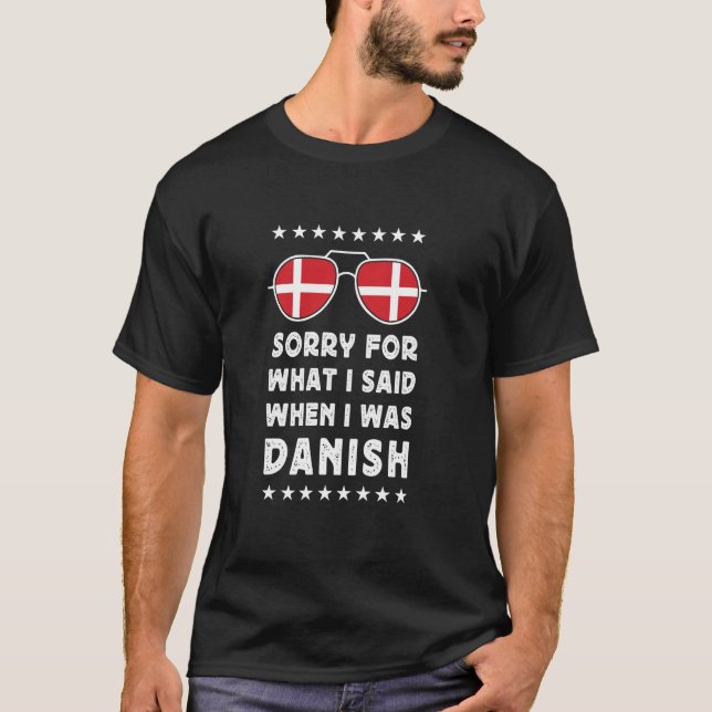 Camiseta Piada engraçada dinamarquesa Orgulho dinamarquês o (Frente)