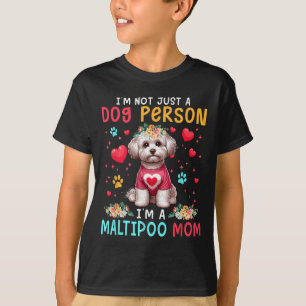 Camiseta Piada Engraçada Eu Sou Uma Mãe Maltipoo Floral Don