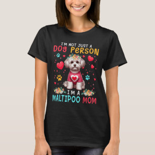 Camiseta Piada Engraçada Eu Sou Uma Mãe Maltipoo Floral Don