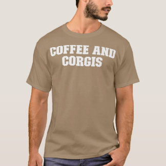 Camiseta Piada Engraçado, Café E Corgis588