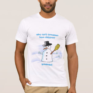 Camiseta Piada Engraçado Snowman