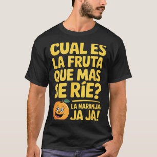 Camiseta Piada espanhola engraçada naranja dizendo laranja