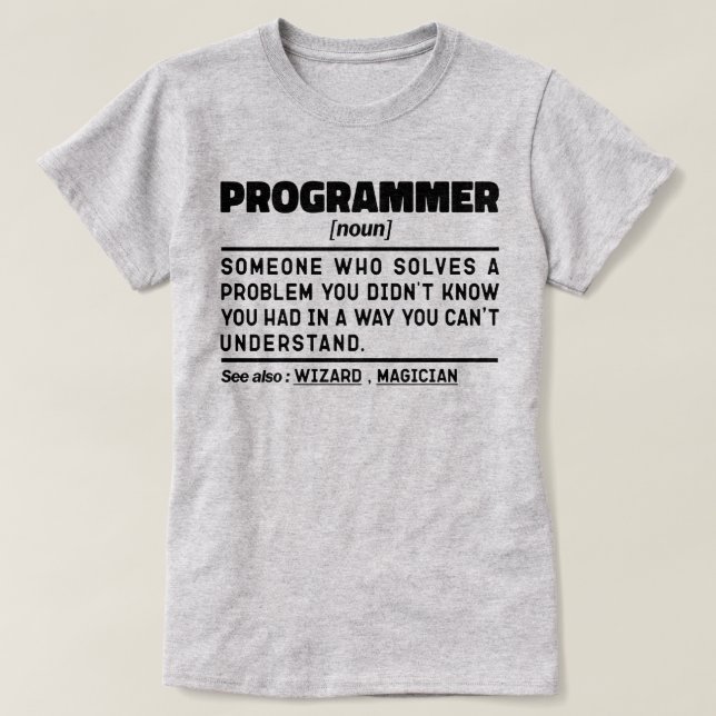Camiseta Piada Humor do Programador do Novo Software (Frente do Design)