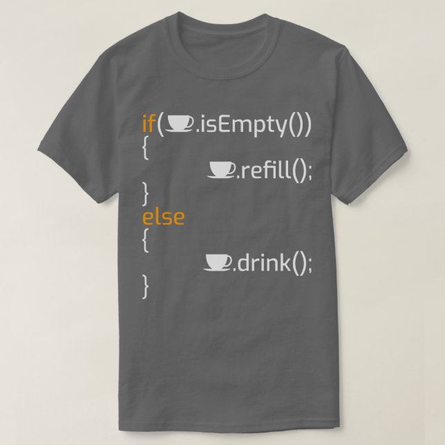 Camiseta Piada I Engraçado de Programação do Café (Frente do Design)