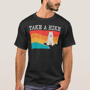 Camiseta Piada Leve Um Samoyed Gráfico de Caminhada