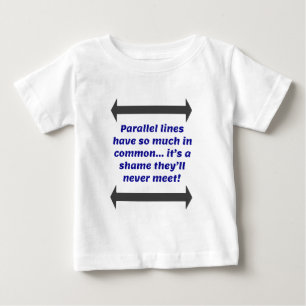 Camiseta Piada Matemática de Linhas Paralelas