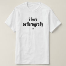 Camiseta Piada Ortografia Divertida Eu Amo Ortogra