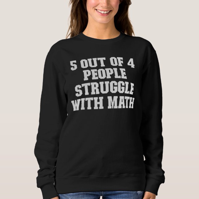 Camiseta Piada Pai 5 Em 4 Pessoas De Luta Com Matemática (Frente)
