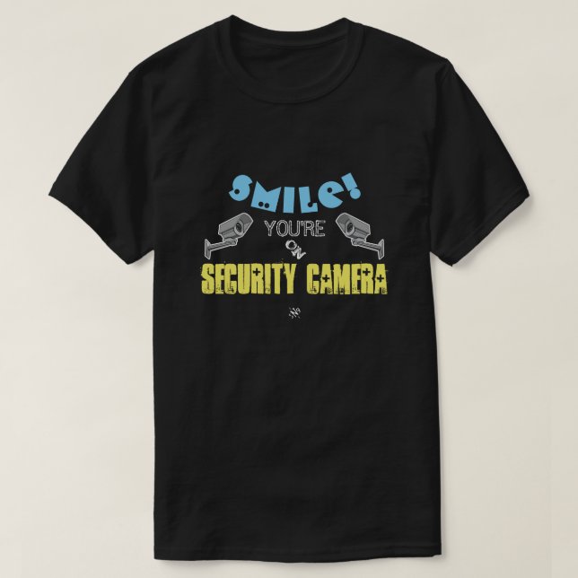 Camiseta Piada sarcástica da câmera de privacidade e segura (Frente do Design)