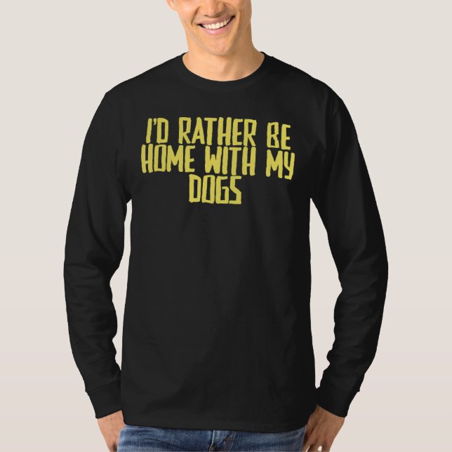 Camiseta Piada Sarcástico Eu Preferencialmente Em Casa Com  (Frente)