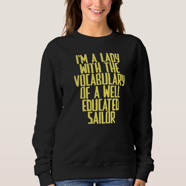 Camiseta Piada Sarcástico Eu sou uma dama com o vocabulário (Frente)