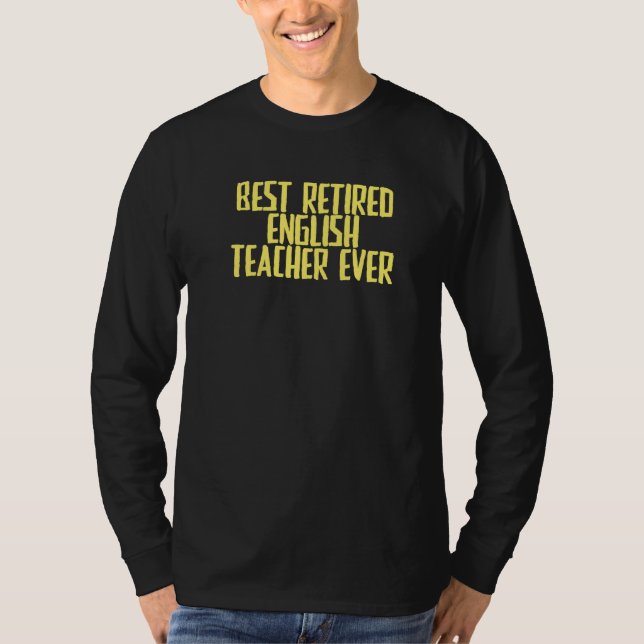 Camiseta Piada Sarcástico - Professor de Inglês Aposentado  (Frente)