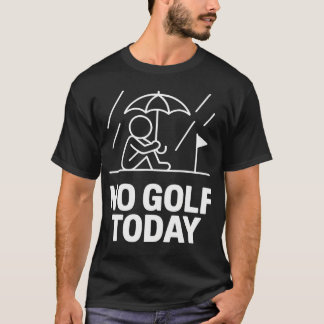 Camiseta Piada Sem Golfe Hoje Engraçado Triste Stickman