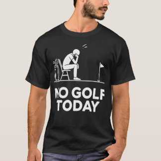 Camiseta Piada Sem Golfe Hoje Engraçado Triste Stickman Gol