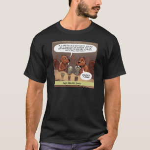 Camiseta Piadas Bobas de Castor Cartoon Divertido