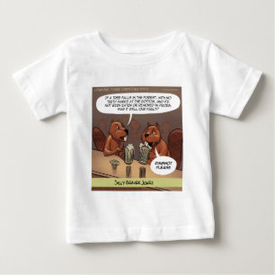 Camiseta Piadas Bobas de Castor Cartoon Divertido