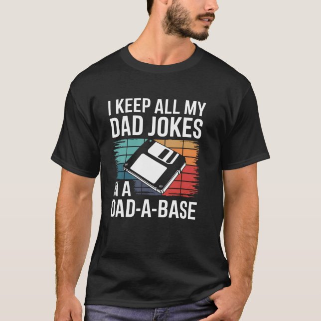 Camiseta Piadas DadABase Presente Divertido para o Dia dos  (Frente)