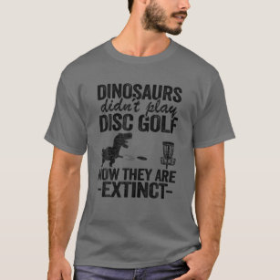 Camiseta Piadas de Golfer de Disco Engraçado Os Dinossauros