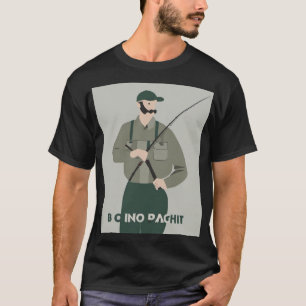 Camiseta Piadas de Pai Adesivo de Piadas de Pesca Engraçada