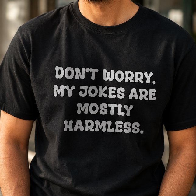 Camiseta Piadas de Pai Inofensivas Tipografia (Criador carregado)