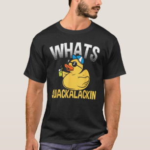 Camiseta Piadas De Patos Quackalackin Borracha De Patos Qua