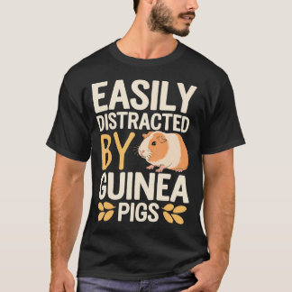 Camiseta Piadas de Porquinhos-da-Índia Fácilmente Distraído