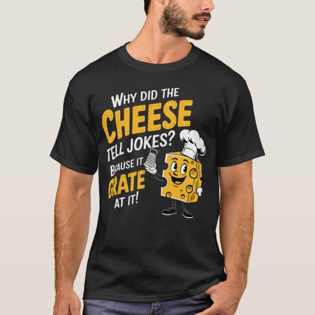 Camiseta Piadas De Queijo - Presentes De Sobrecarga De Quei (Frente)
