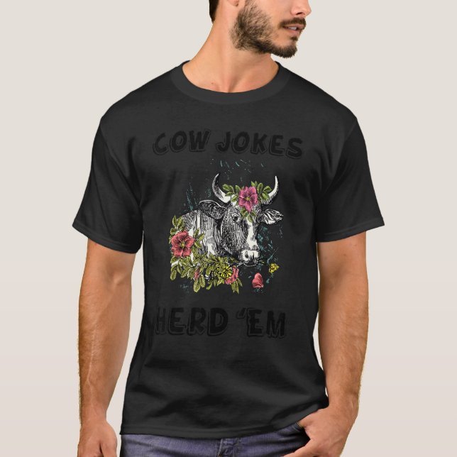Camiseta Piadas de Vaca Herdam-em Piadas de Vaca Sarcástica (Frente)
