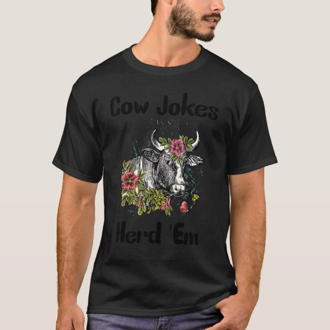 Camiseta Piadas de Vaca Herdam-em Piadas de Vacas Sarcástic (Frente)