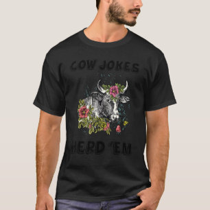Camiseta Piadas de Vaca Reunir 'em Puns Sarcásticos Piadas