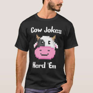 Camiseta Piadas de Vaca Reunir 'em Puns Sarcásticos Piadas