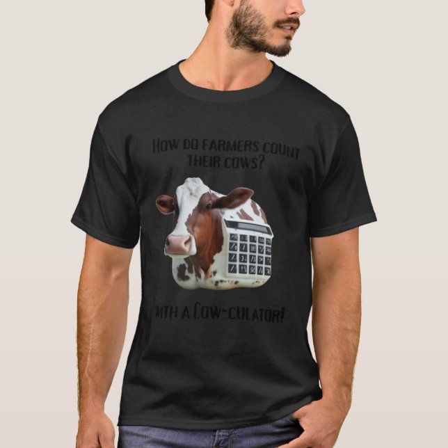 Camiseta Piadas e brincadeiras de vaca de fazendeiro (Frente)
